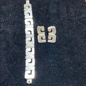 Sterling bracelet/earrings set